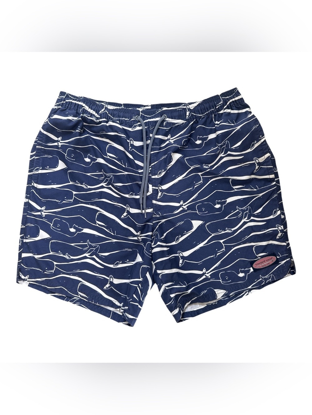 Vineyard Vines Navy & White Whale Pattern Swim Trunks